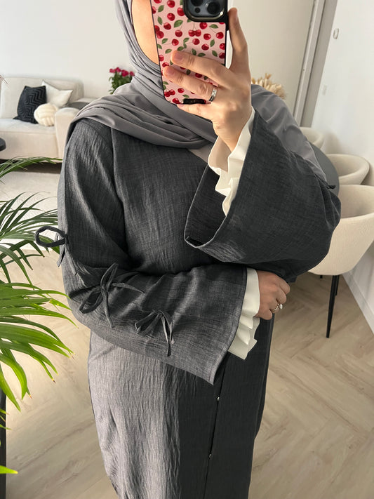 Classic bow abaya - Jeans