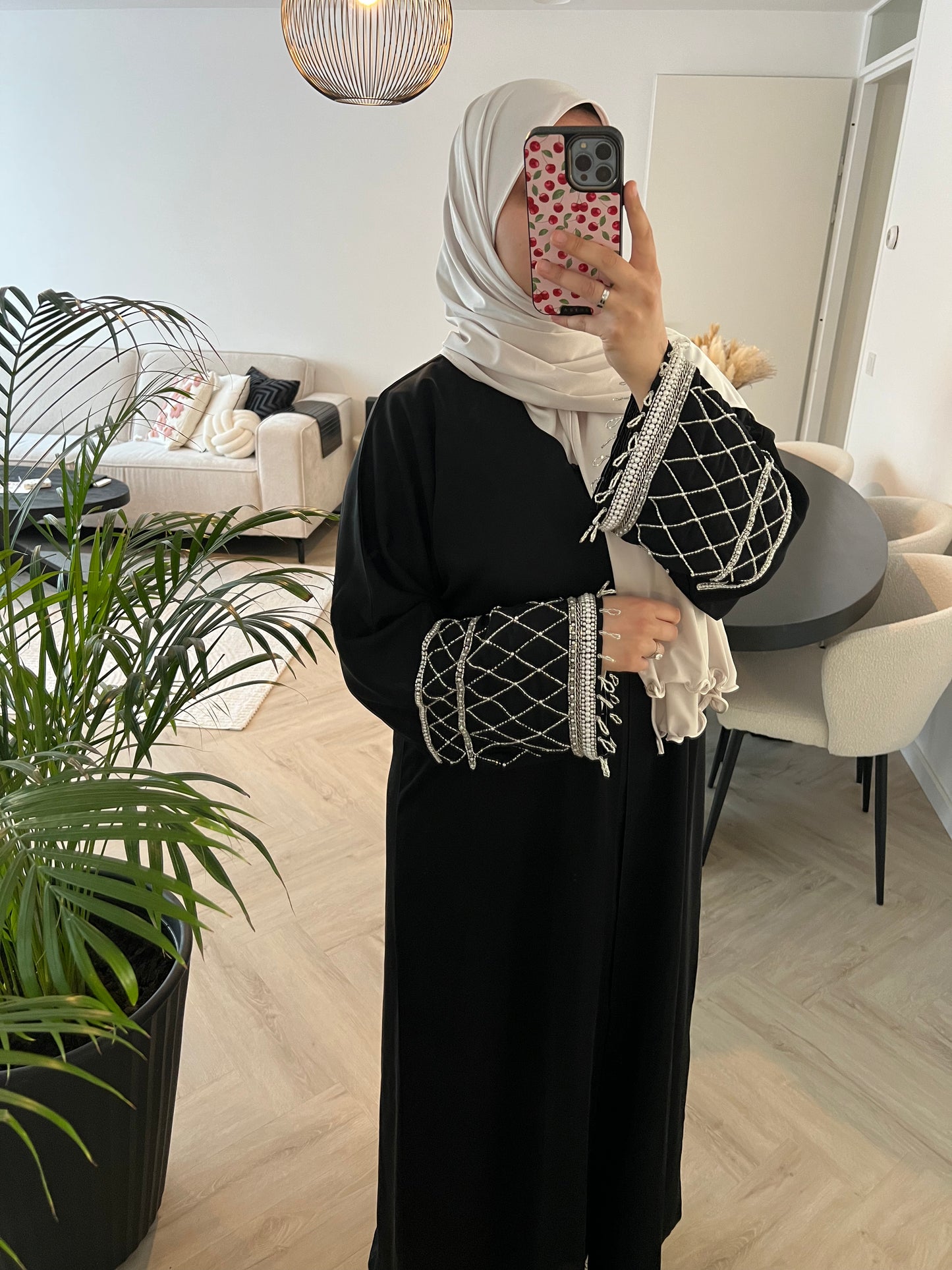 Elegant abaya - Black stone