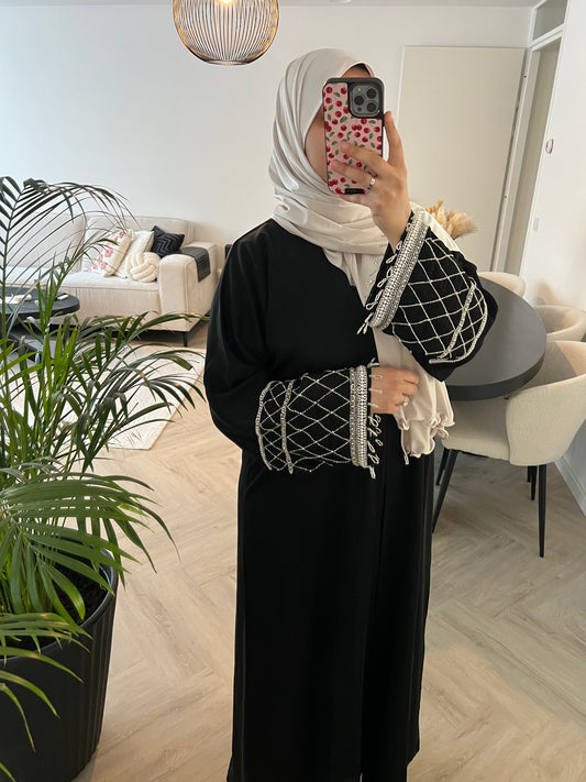 Elegant abaya - Black stone