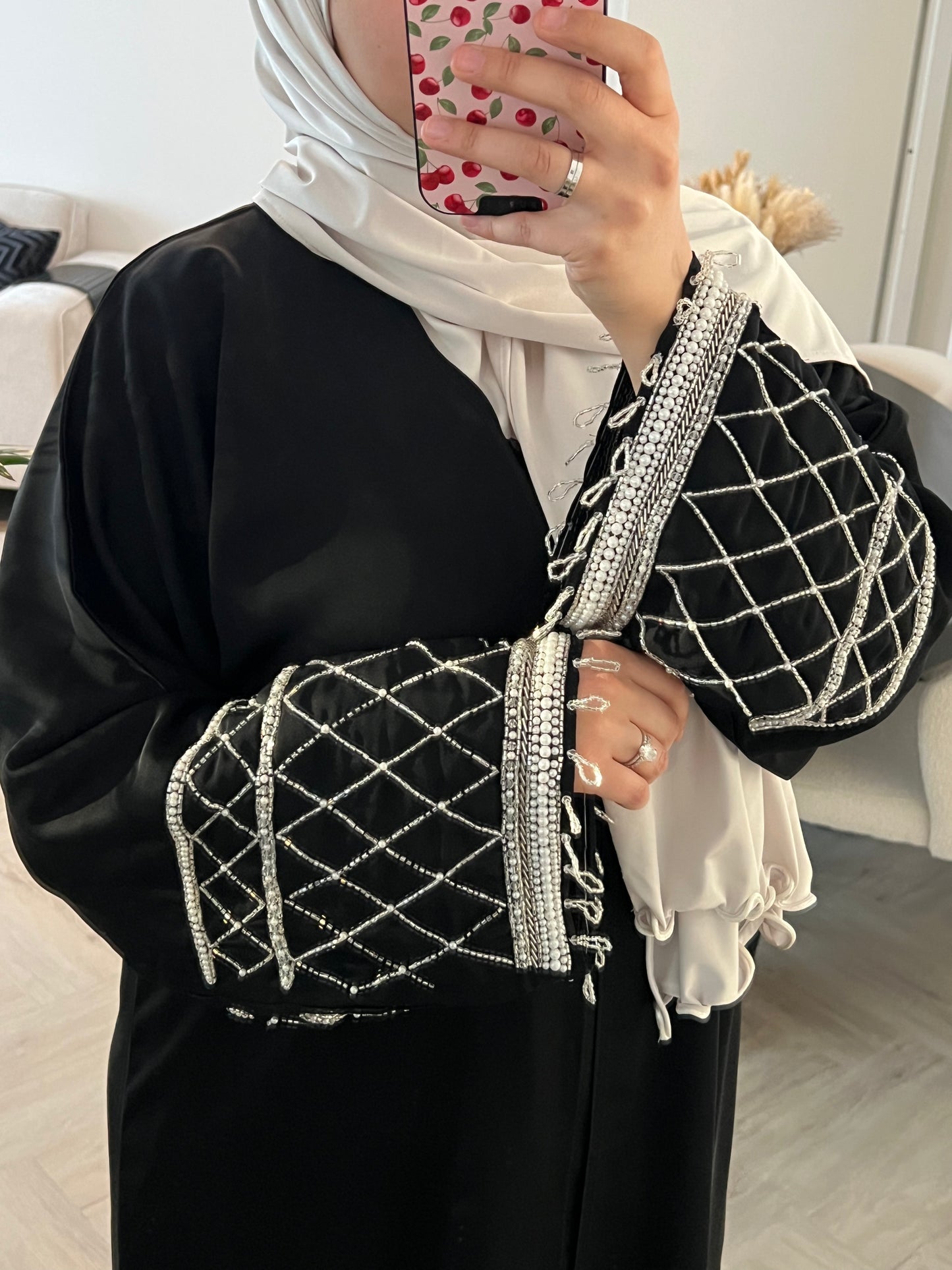 Elegant abaya - Black stone