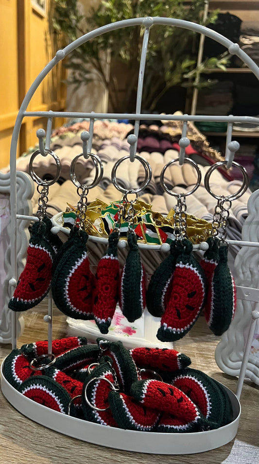 Handmade watermelon keychain