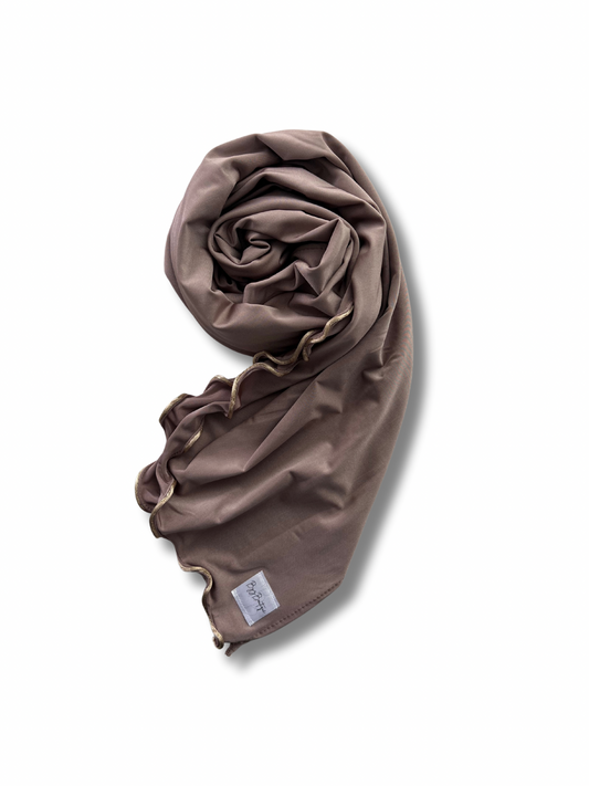 Satin premium jersey line - Ashy brown