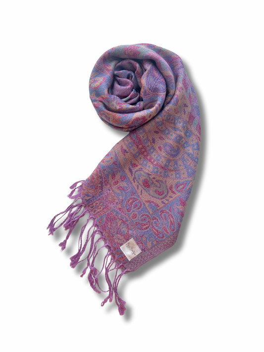 Reversible pashmina hijab - Lilac