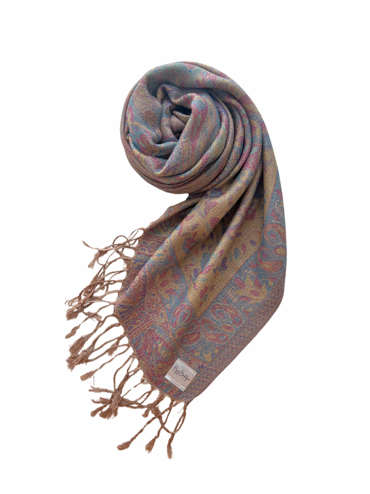 Reversible pashmina hijab - Beige
