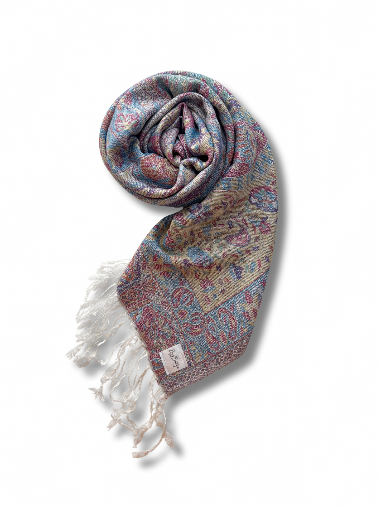 Reversible pashmina hijab - White