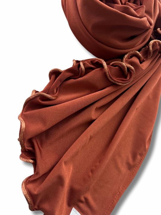 Satin premium jersey line - Burned orange