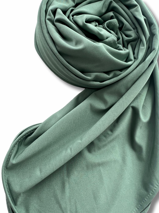Satin premium jersey - Sage light