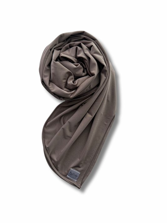 Satin premium jersey - Ashy brown