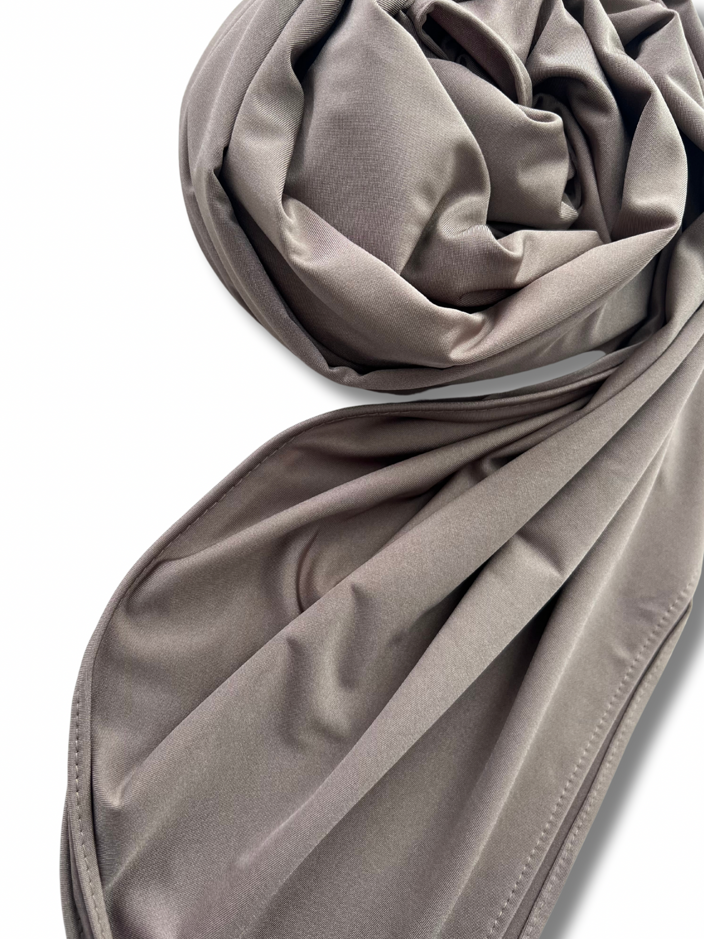 Satin premium jersey - Ashy brown