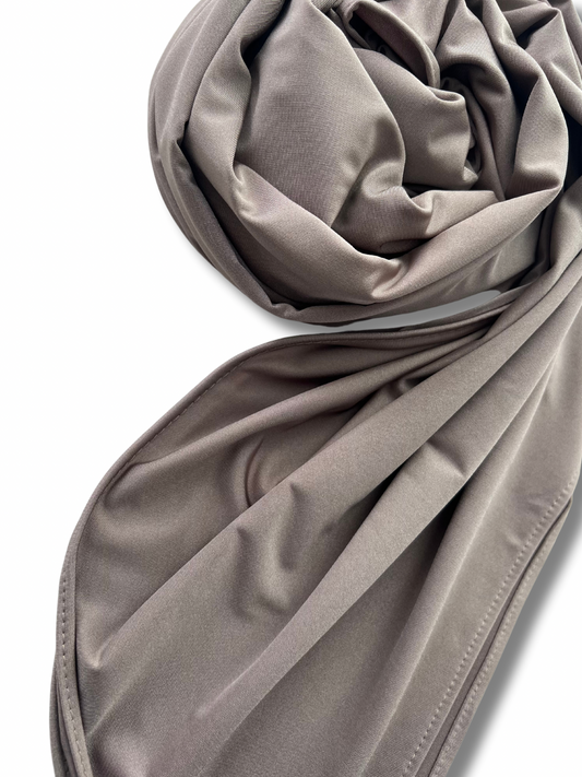 Satin premium jersey - Ashy brown