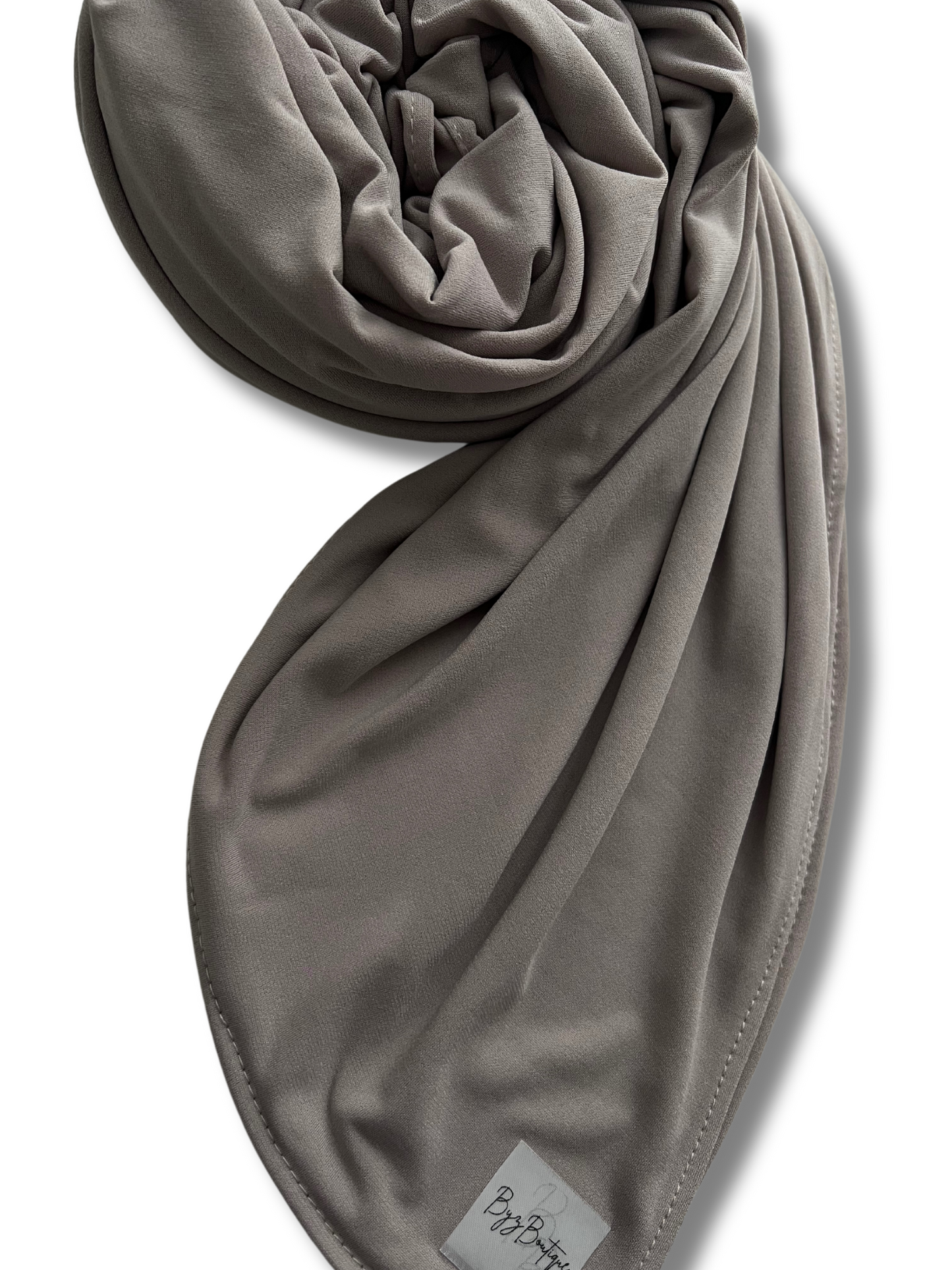 Premium jersey hijab folded - Stone grey