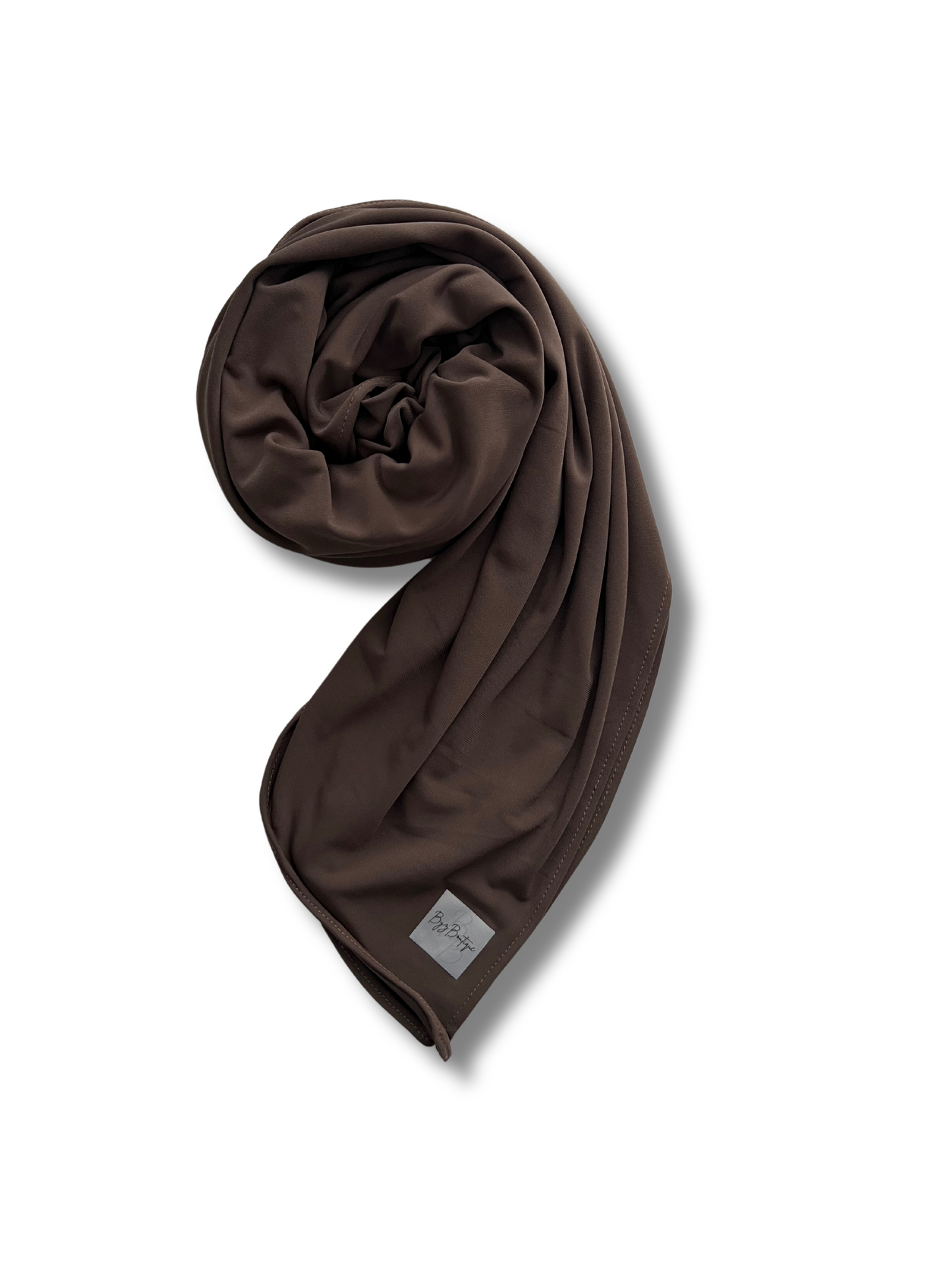 Premium jersey hijab folded - Raw umber