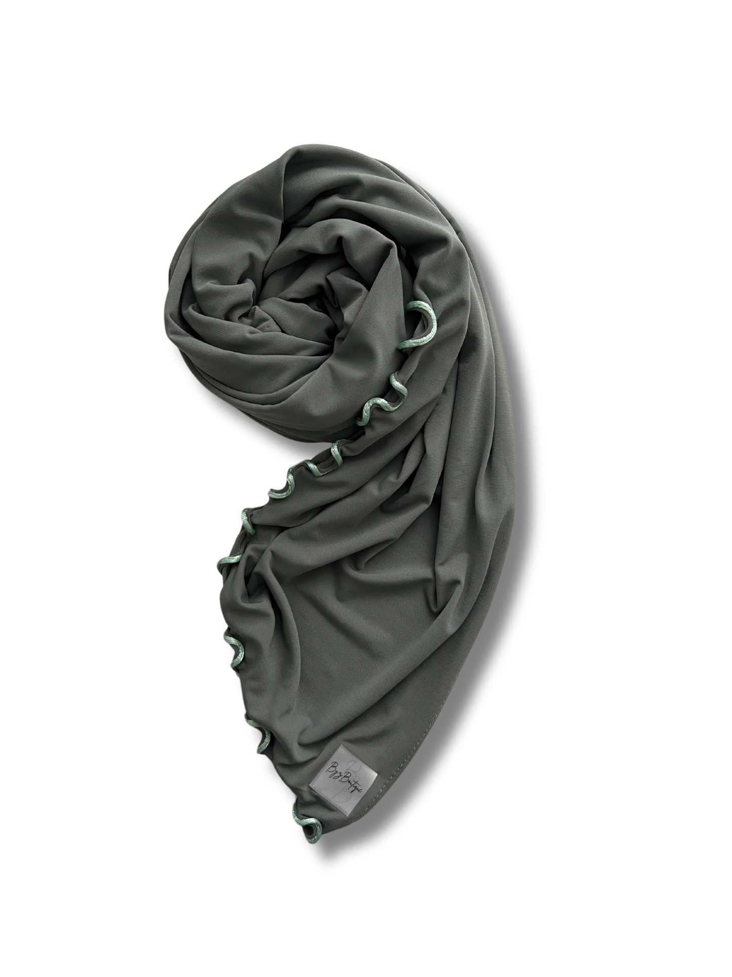 Premium jersey line hijab - Sage green