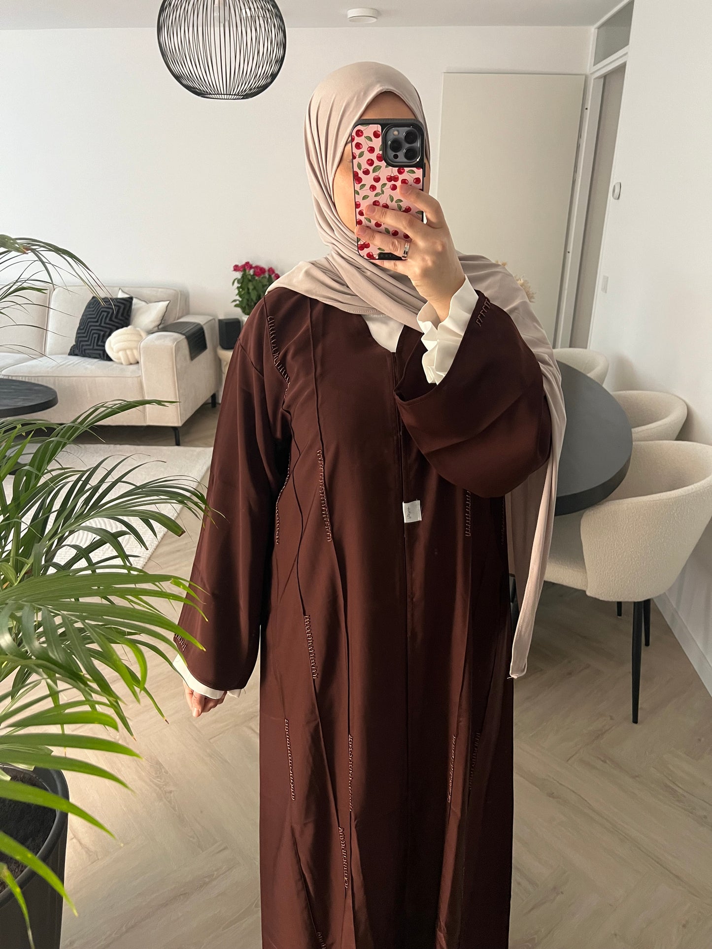 Elegant brown abaya "Basma"