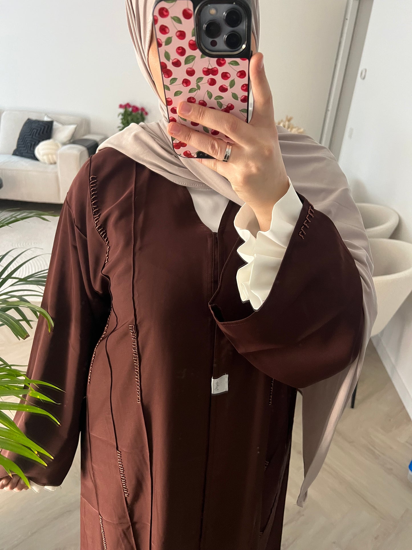 Elegant brown abaya "Basma"