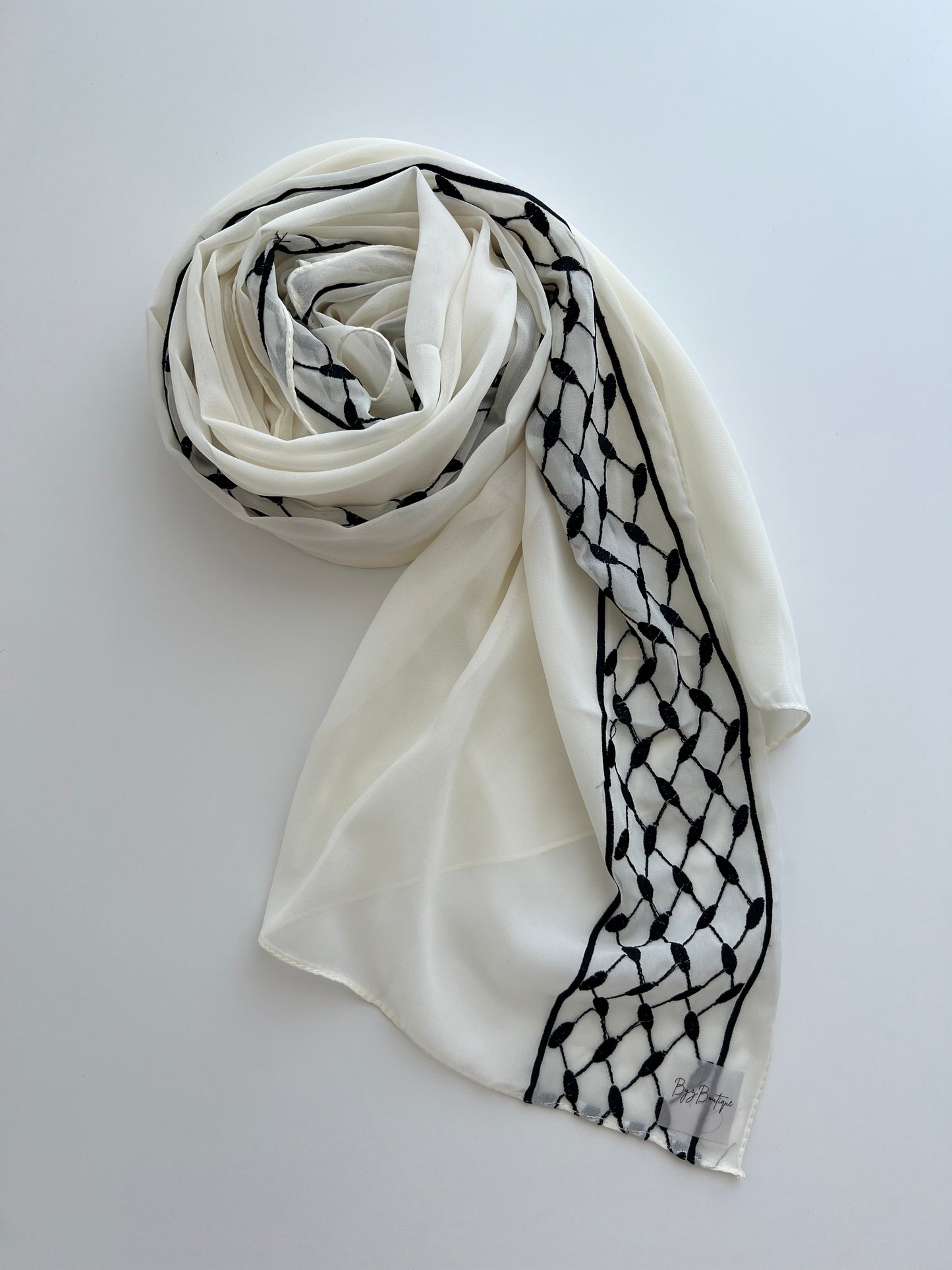 Keffiyeh kimono white