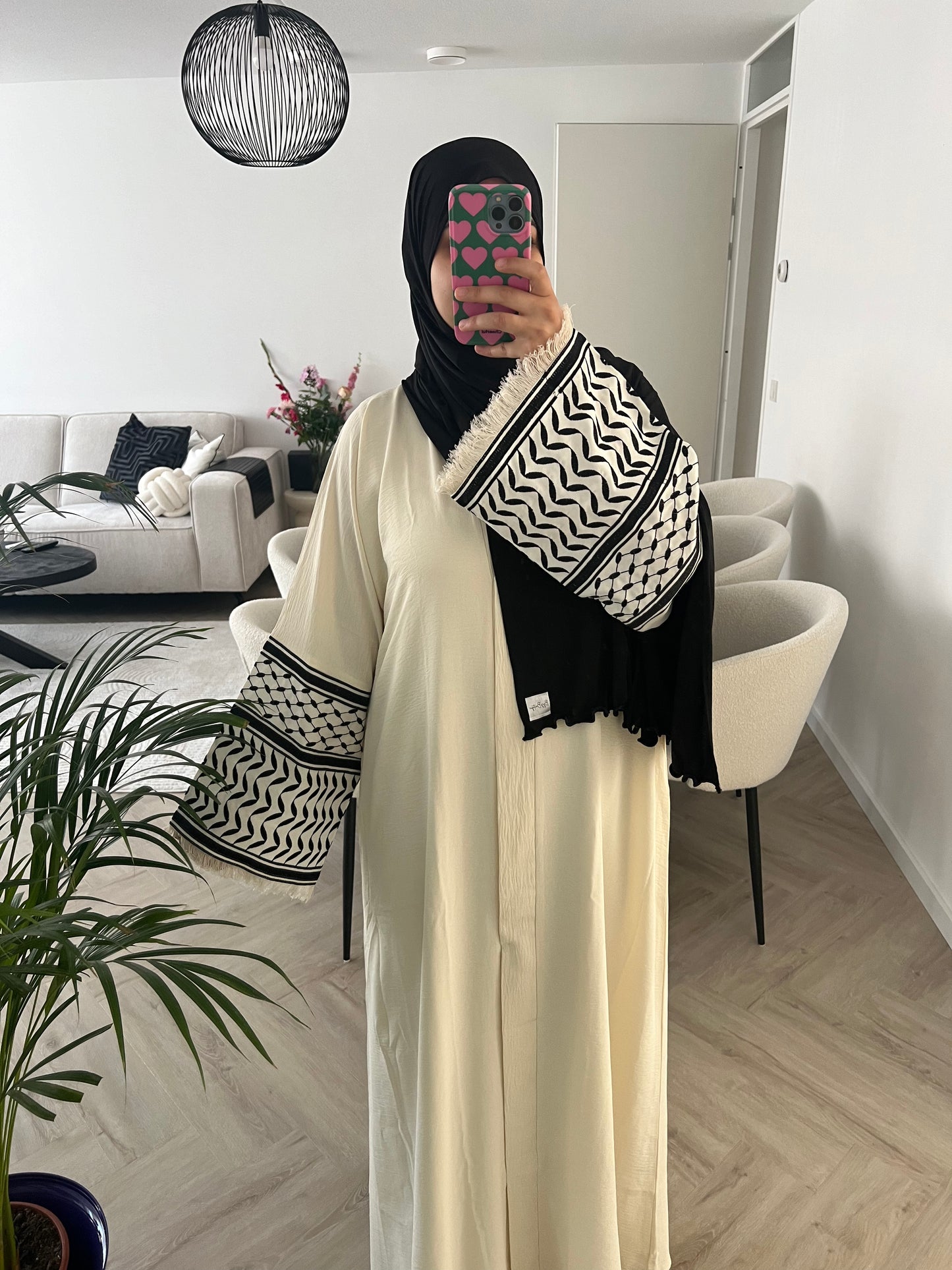 Keffiyeh kimono white