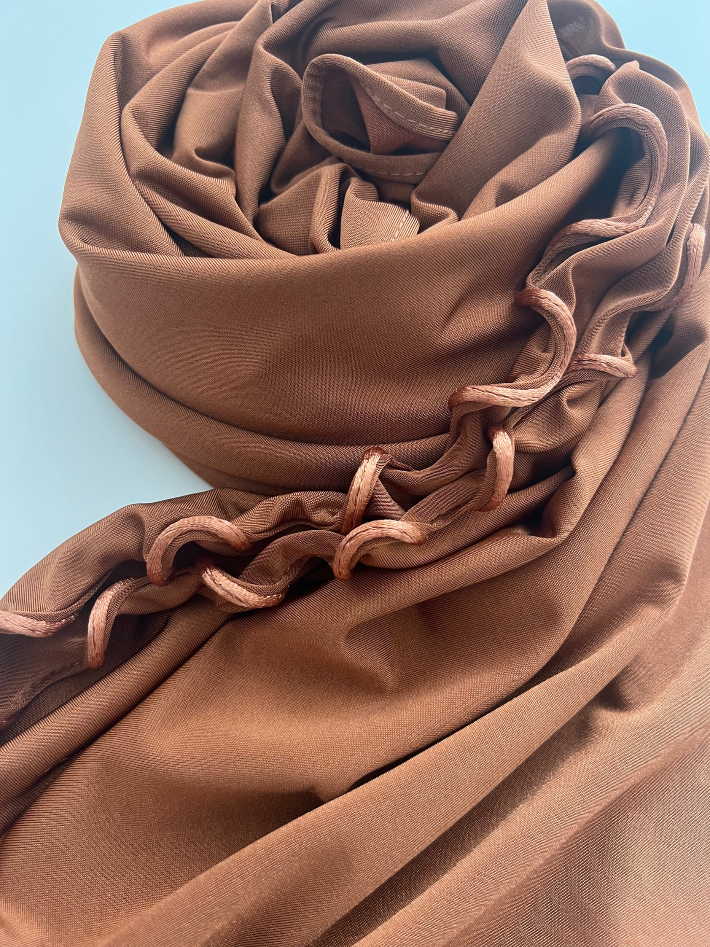 Satin premium jersey line hijab - Peach