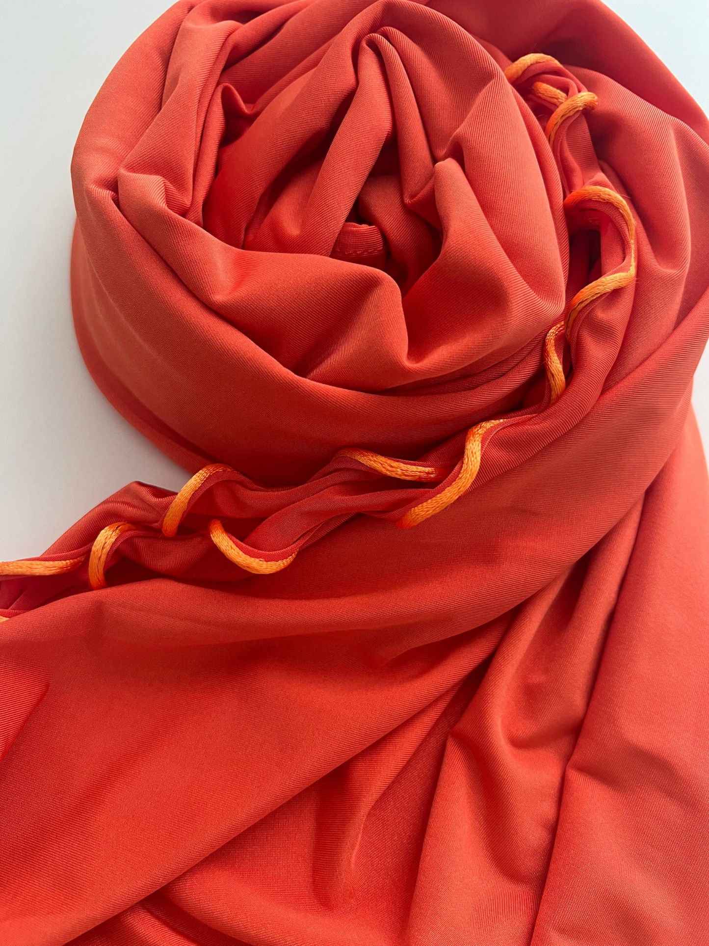 Satin premium jersey line hijab - Orange