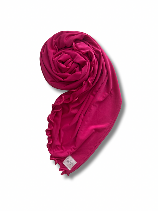 Satin premium jersey line hijab - Bubblegum