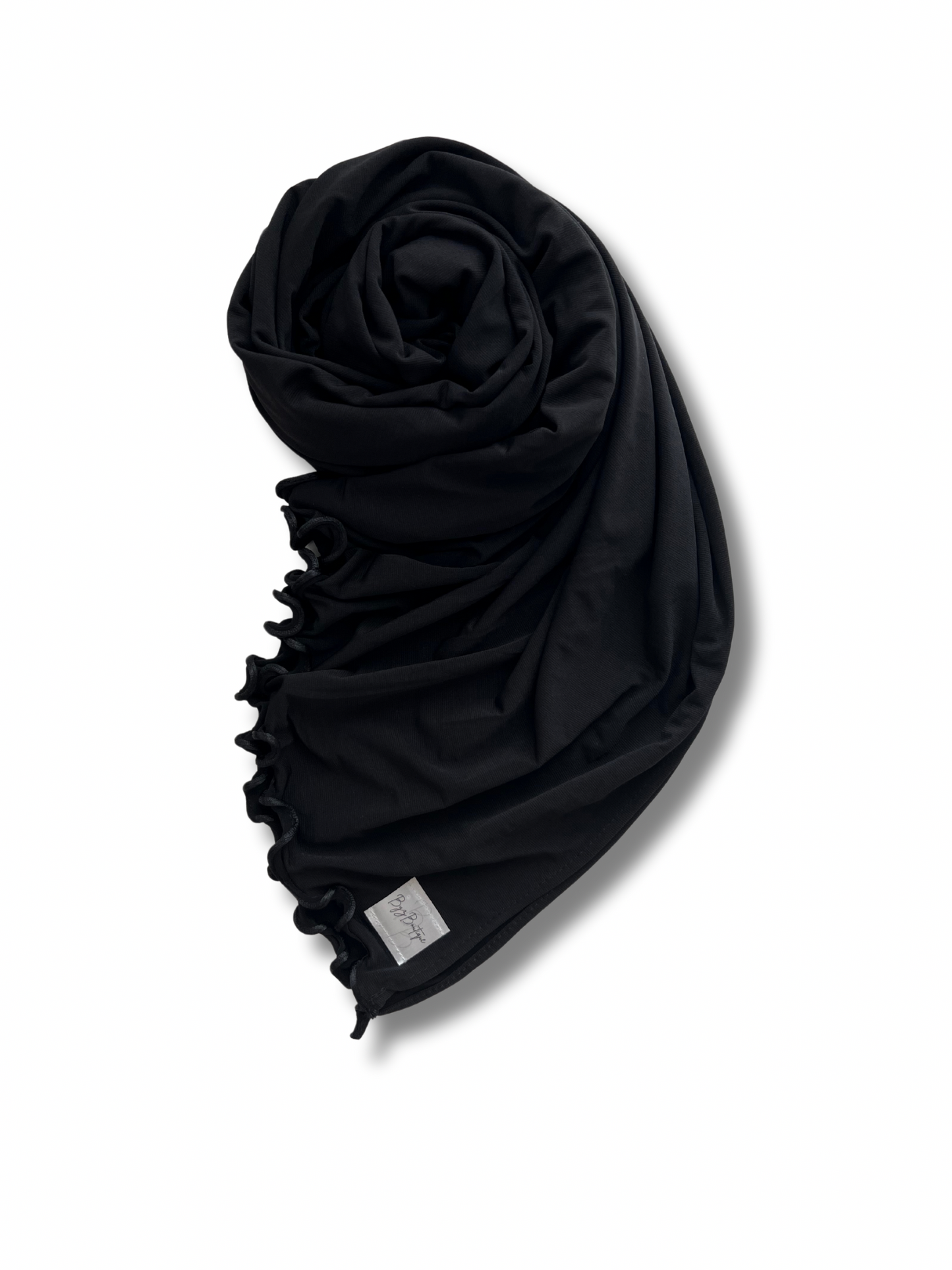 Premium jersey line hijab - Black