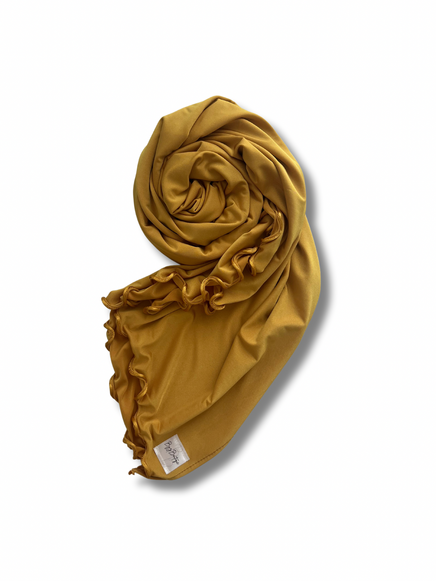 Satin premium jersey line hijab - Lemon