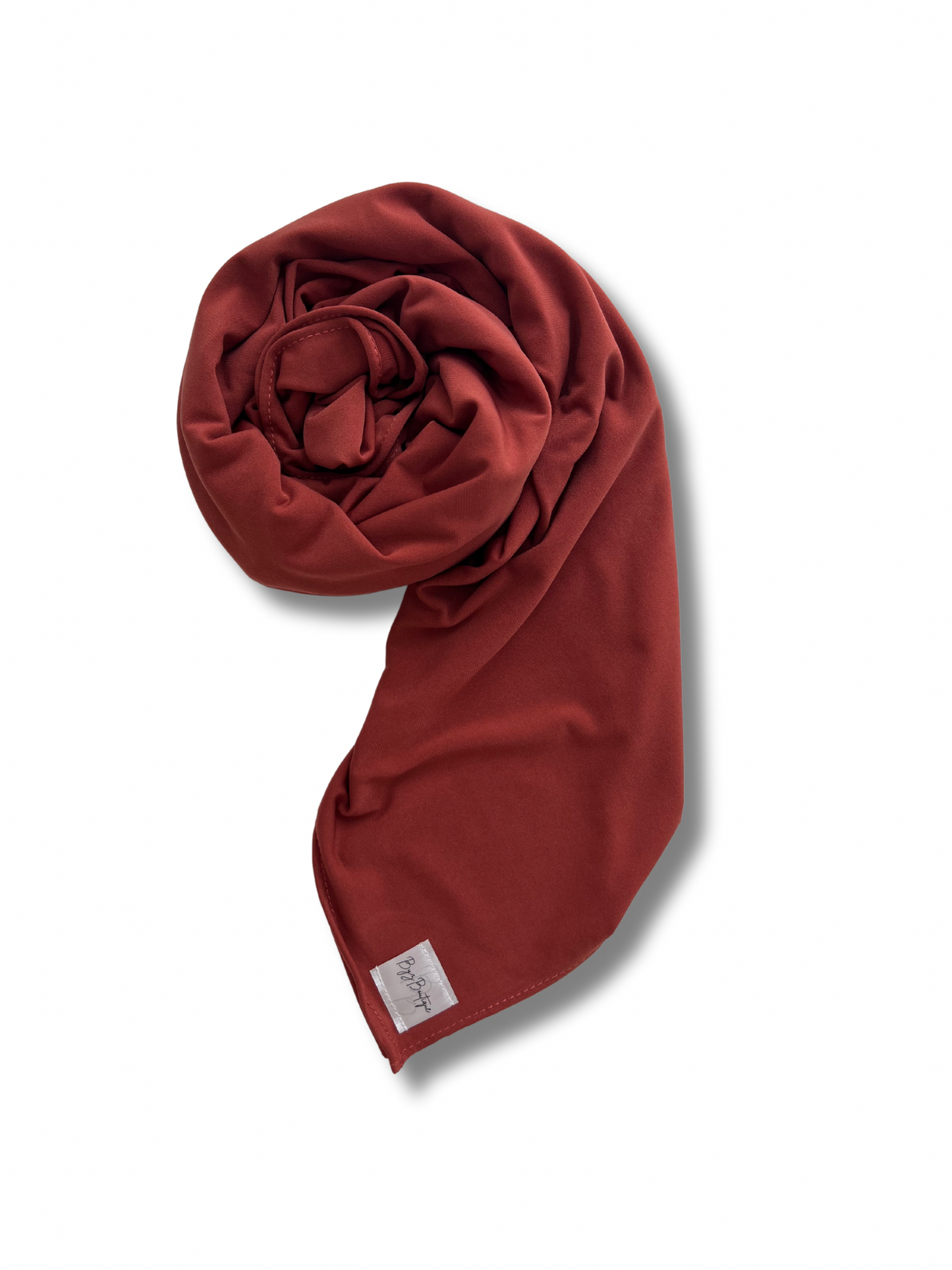 Premium jersey hijab folded - Mahogany