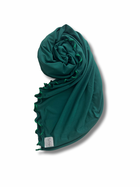 Satin premium jersey line hijab - Pine