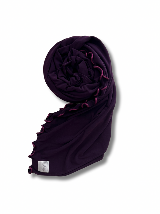 Premium jersey line hijab - Deep Purple