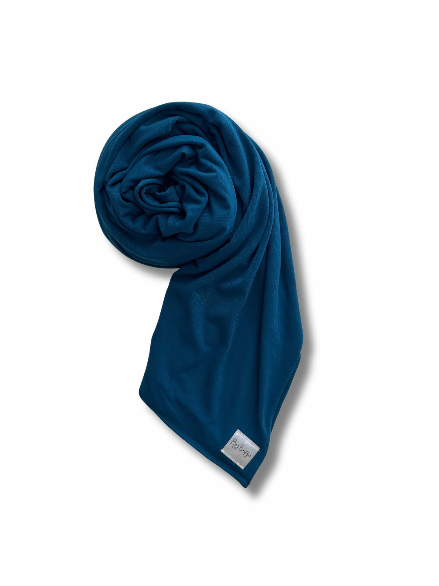 Premium jersey hijab folded - Cerulean