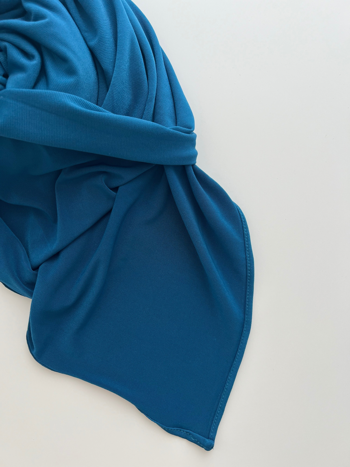 Premium jersey hijab folded - Cerulean