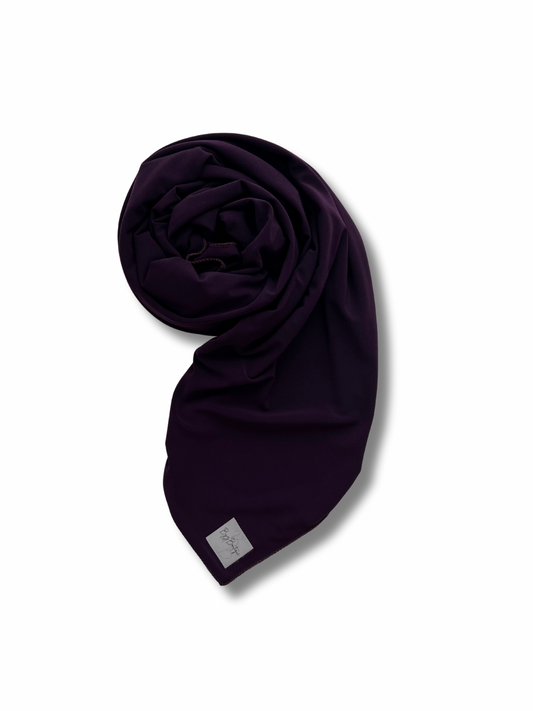 Premium jersey hijab - Aubergine 1.0