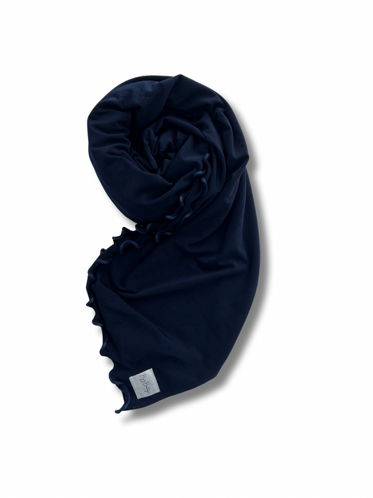 Premium jersey line hijab - Navy