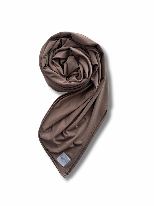 Satin premium jersey - Greyish brown